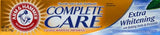 Dentifrice Arm & Hammer Complete Care, tube ouvert montrant la texture mentholée.