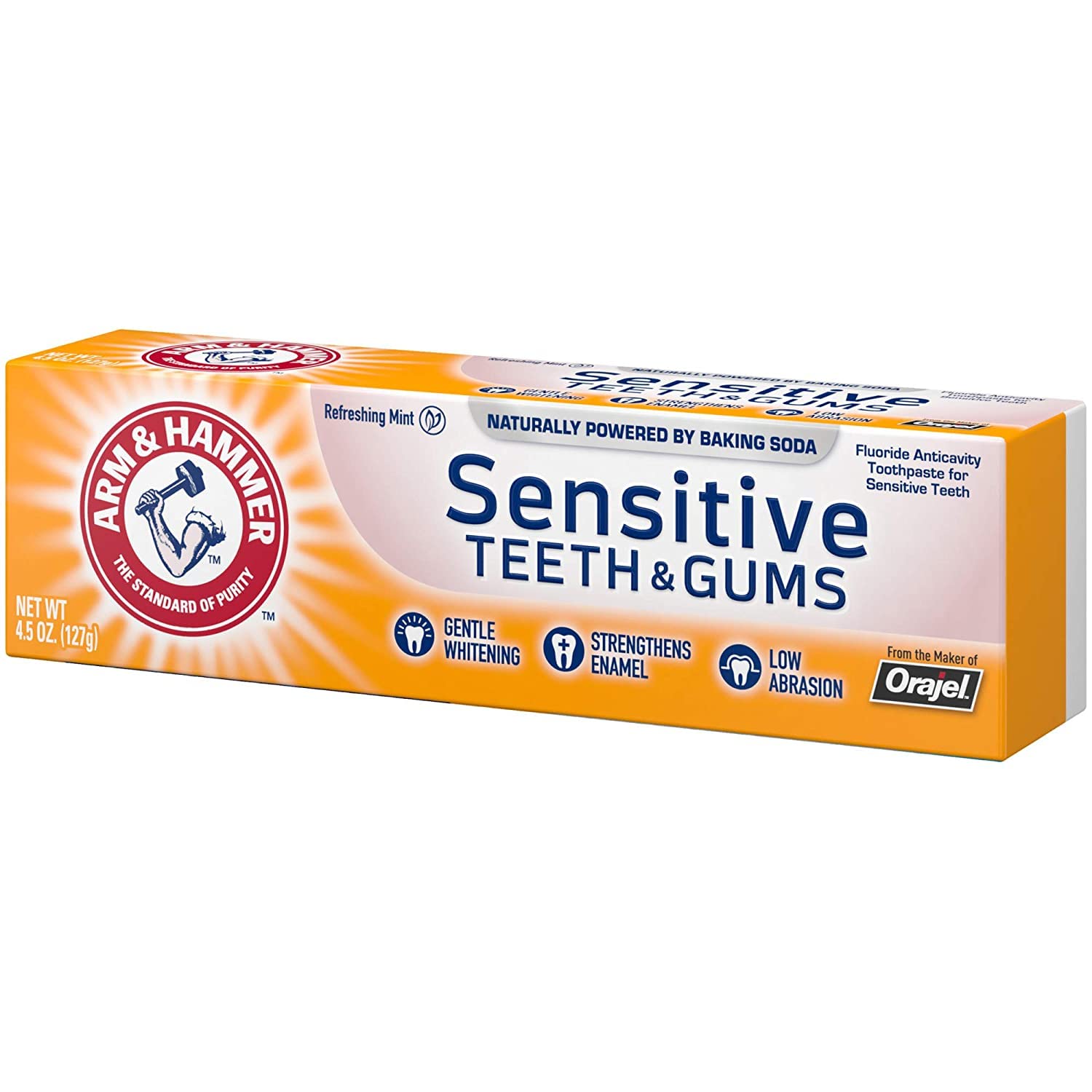 Arm & Hammer dentifrice facilite le nettoyage entre les dents.