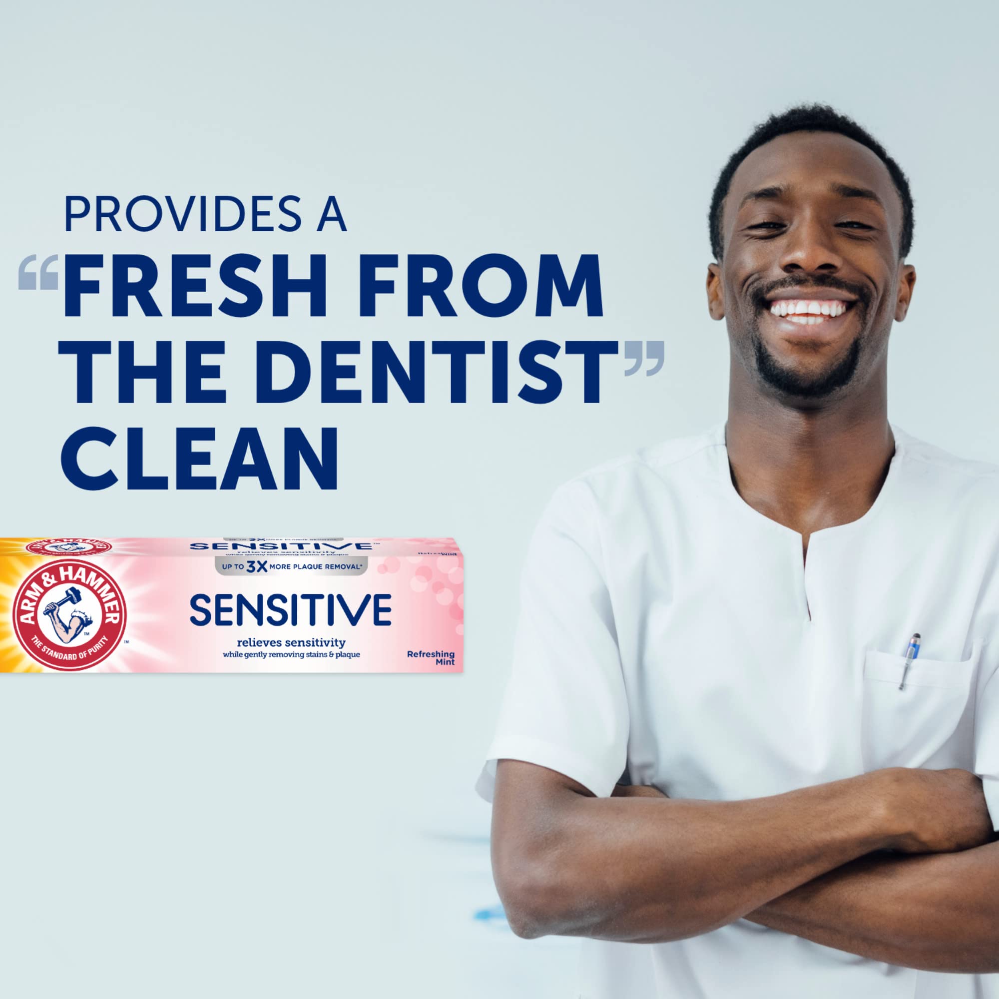 Dentifrice Arm & Hammer sensible, réduction de la plaque, tube.