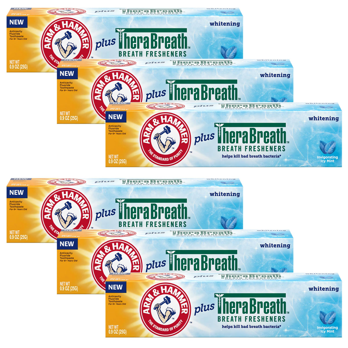 Le pack Arm & Hammer Thera Menthe glaciale, pratique et économique.