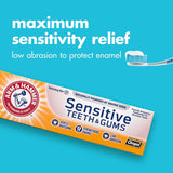 Arm & Hammer Pâte Dentaire Sensibilité — étiquette mettant en avant douceur et protection des gencives.