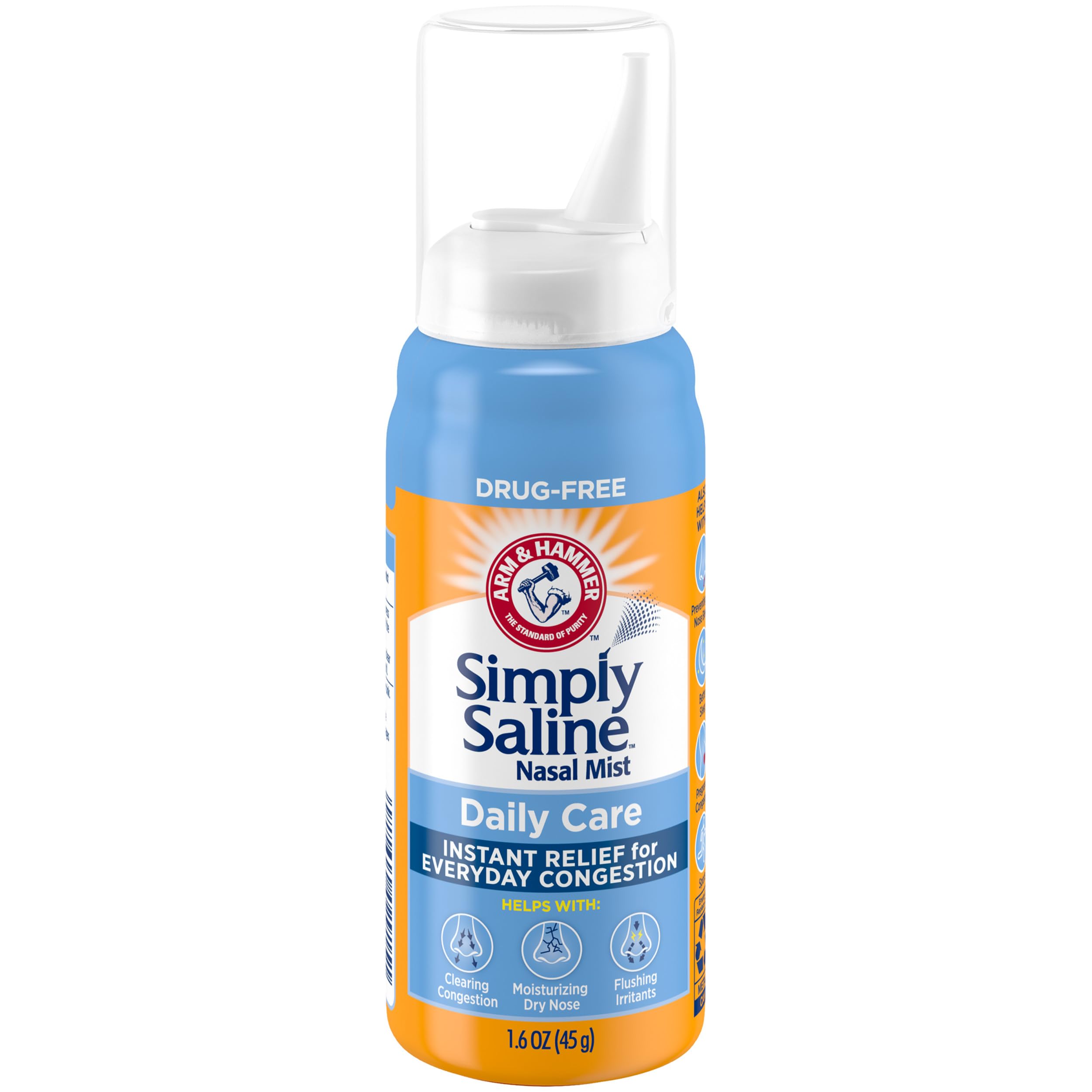 ARM & HAMMER Simply Saline flacon nasal quotidien, respiration facilitée