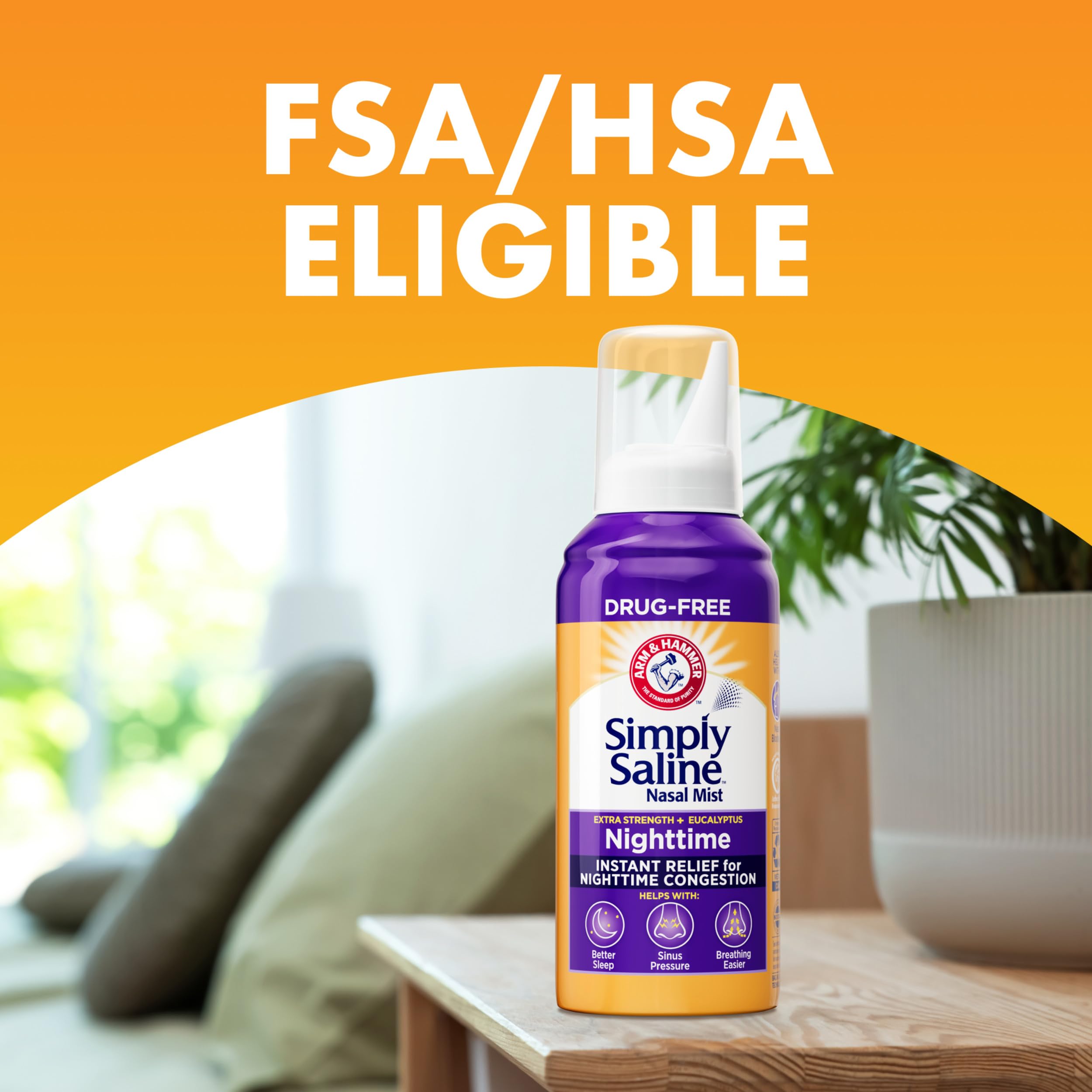 Arm & Hammer Simply Saline Solution-saline-pure : ingrédients simples et sûrs.