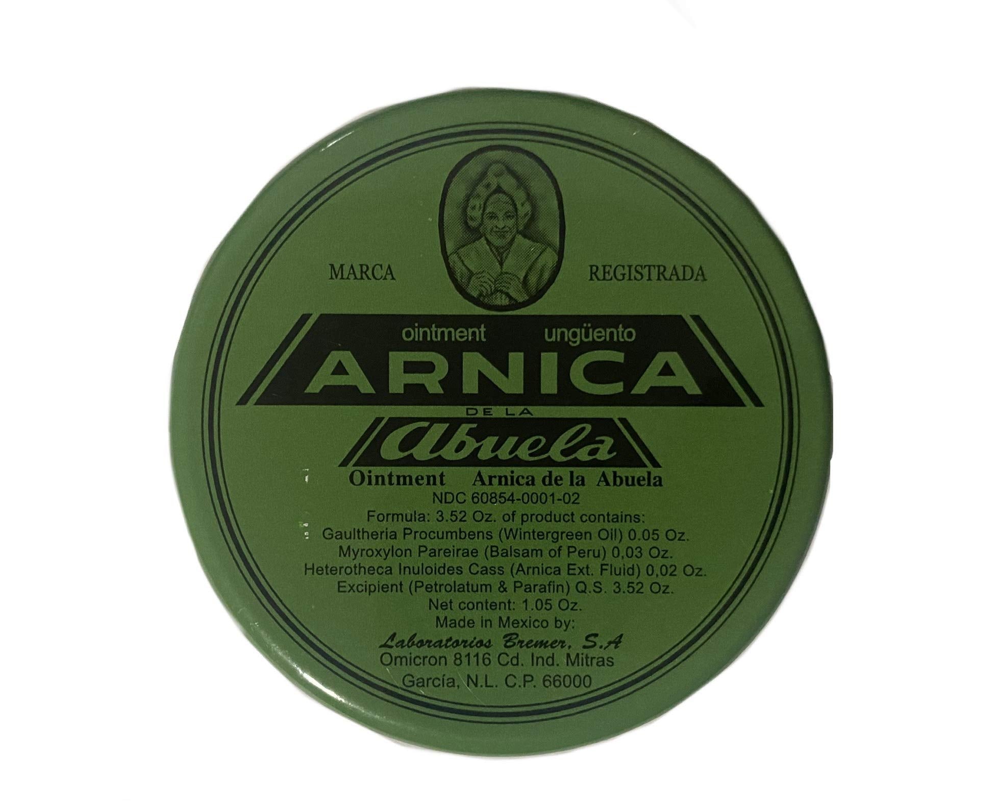 Pommade Arnica de la abuela en format 1,05 oz pour la peau.