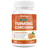 Arofum capsules curcuma gingembre pour le soutien digestif et la souplesse des articulations.