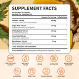 Arofum formule 5-en-1 curcuma gingembre artichaut fenouil pour l'équilibre digestif.