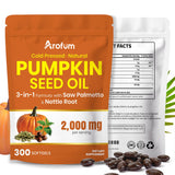 Arofum bouteille de capsules huile de graines de potiron prête pour l'utilisation quotidienne.