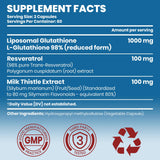 Arofum Liposomal Glutathione 1000mg - capsules: absorption améliorée pour une routine vegan.