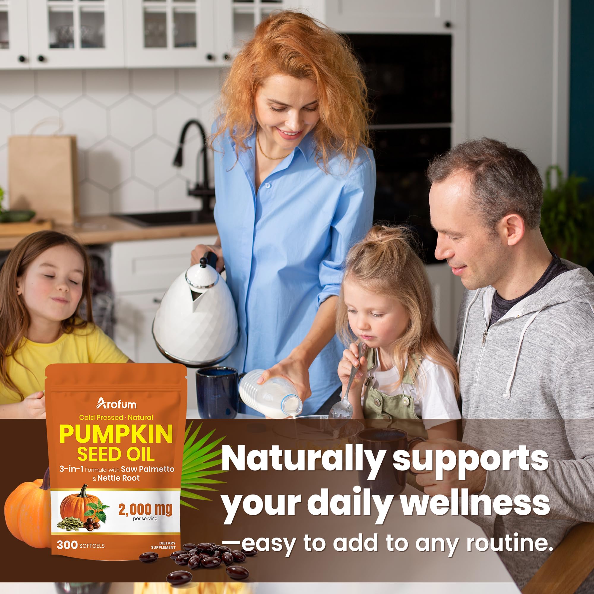 Arofum nutriments phyto dans huile de potiron, bouchon visible, usage quotidien recommandé.