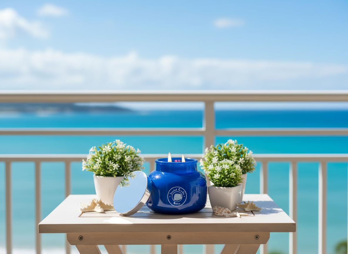 Bougie Aroma Bay Ozone offrant jusqu’à 50 heures de brûlage, idéale pour ambiance durable.