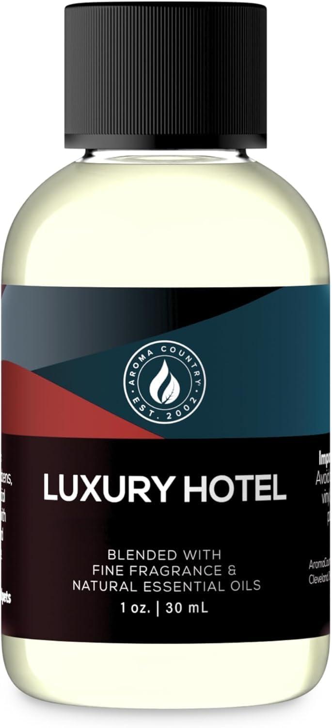 AROMA COUNTRY huile-diffuseur, ambiance hôtel de luxe Gardenia et Ambre pour votre salon.