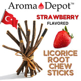 Aroma Depot bâtonnets reglisse fraise emballage – pratique à emporter.