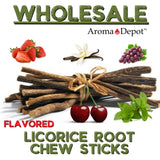 Aroma Depot bâtonnets reglisse fraise longueur – format individuel pratique à emporter.