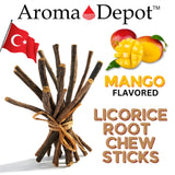 Aroma Depot paquet reglisse mangue prêt à emporter.
