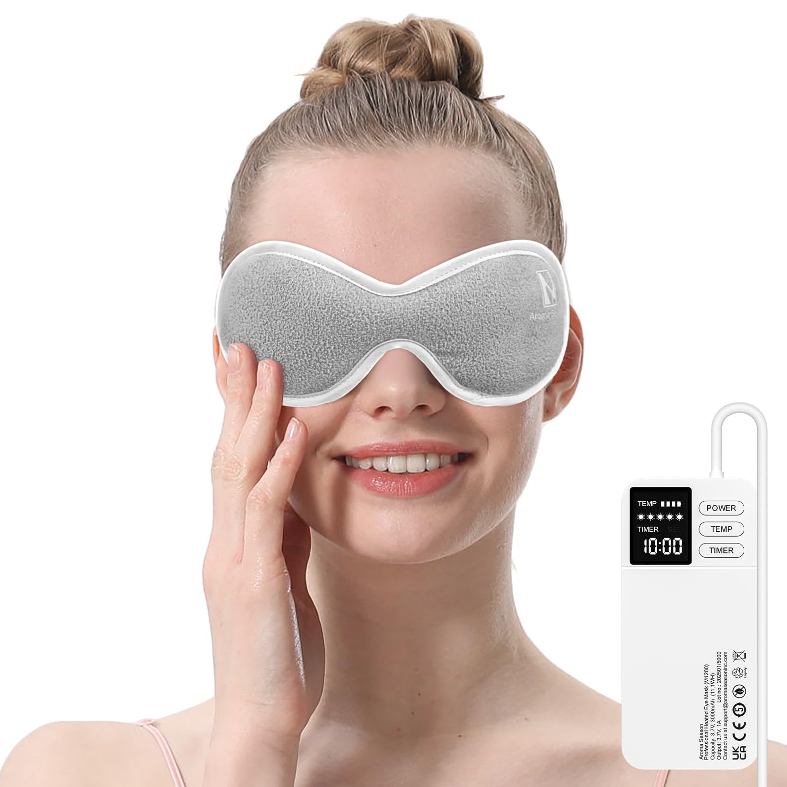 Aroma Season Masque Yeux Thermique avec batterie 3000mAh pour autonomie prolongée.
