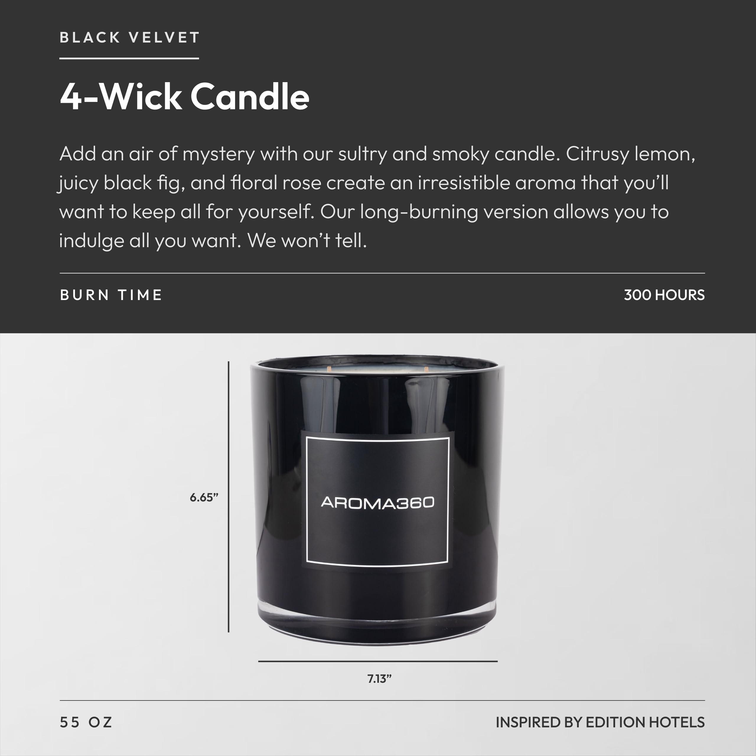 Aroma360 Black Velvet: lumière ambrée créant un cadre cosy à la maison.
