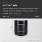 Aroma360 Black Velvet: lumière ambrée créant un cadre cosy à la maison.