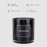 Aroma360 Black Velvet: flamme visible offrant une ambiance chaleureuse et durable.