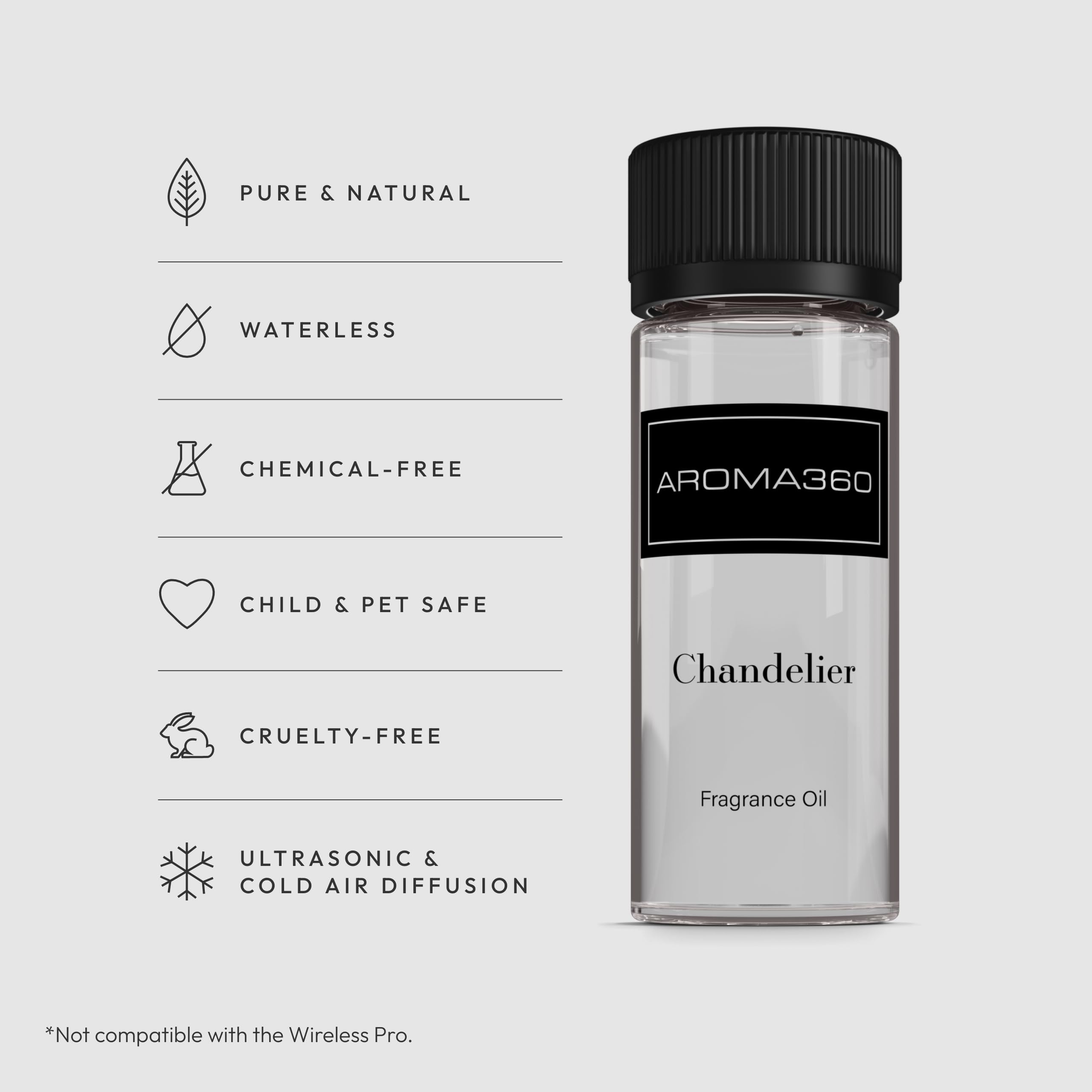 Aroma360 Chandelier - Huile diffuseur Bois de Santal pour atmosphère chaleureuse