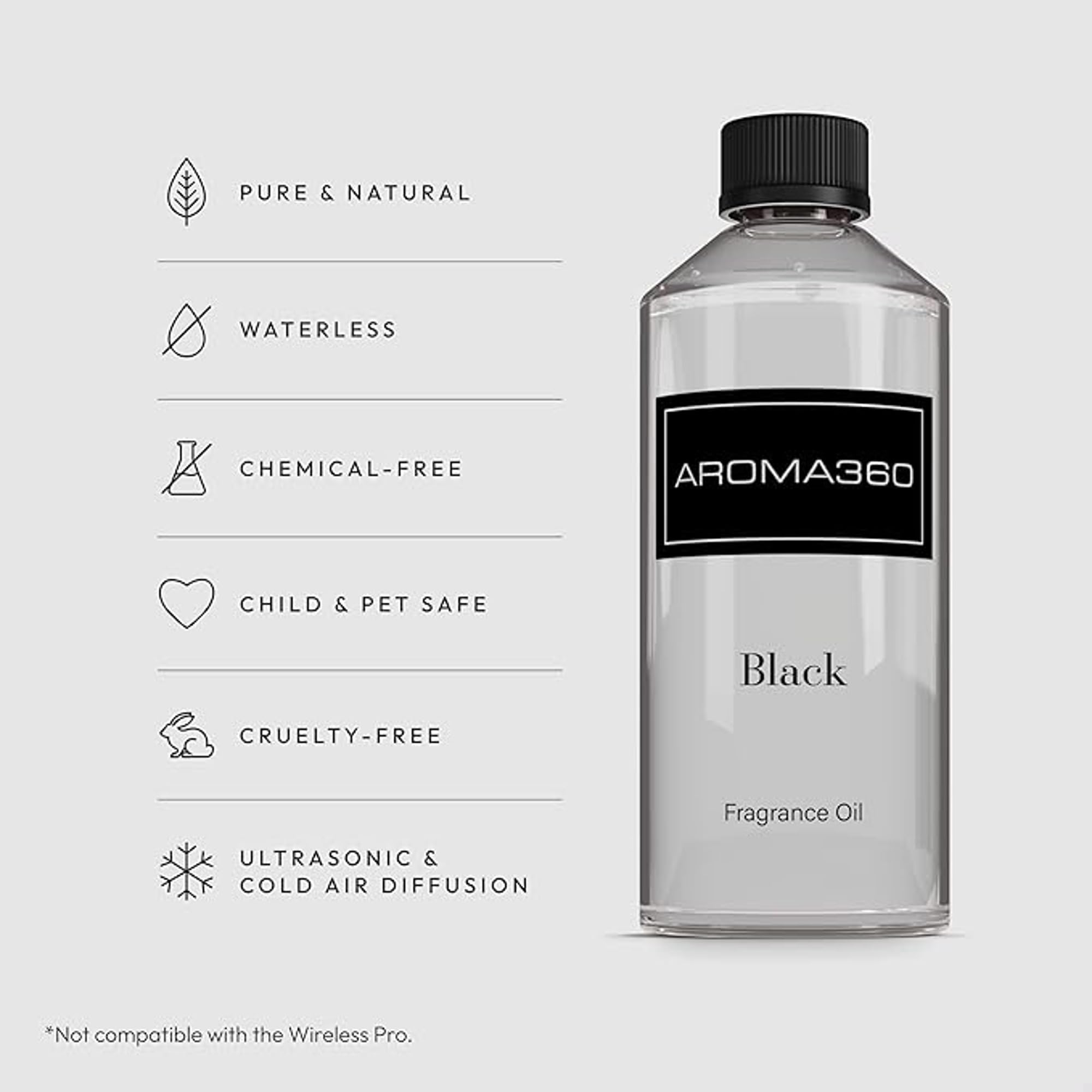Aroma360 formulation sans parabènes — diffusion sûre et quotidienne.
