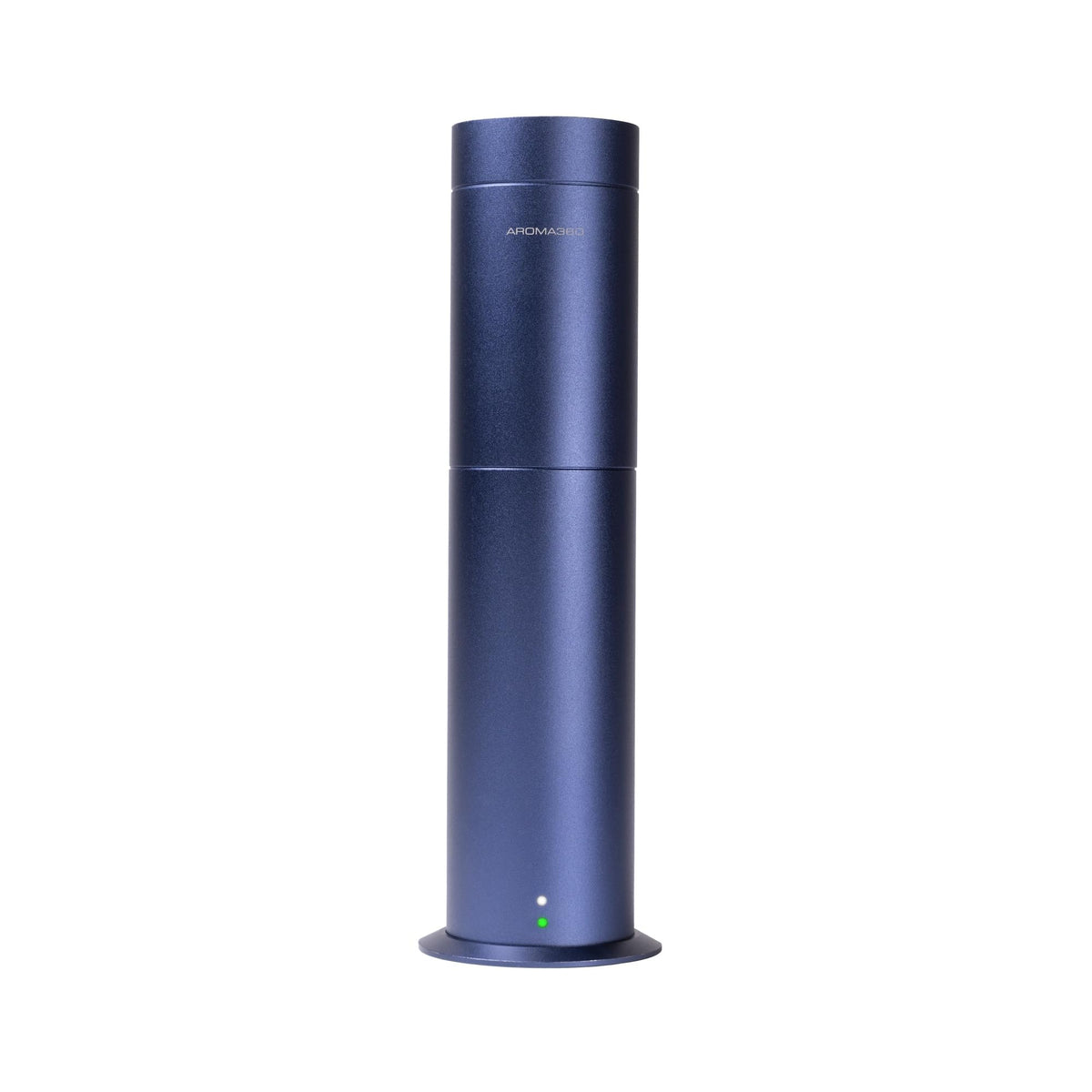 Diffuseur Aroma360 Mini Pro bleu en profil, diffusion sans eau pour une ambiance agréable durable.