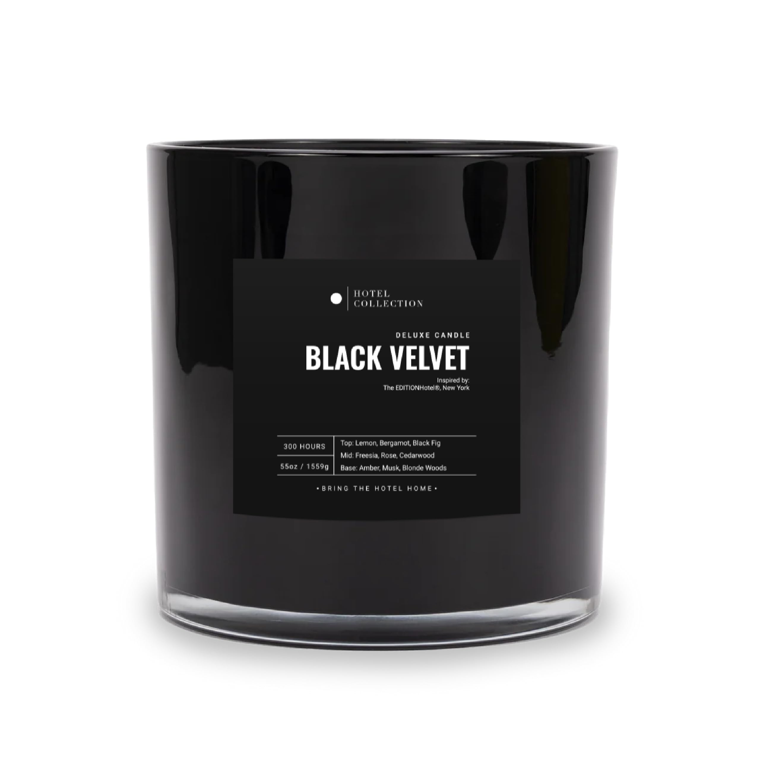 Aroma360 Noir Velours bougie 55oz: flamme chaude pour une ambiance élégante.