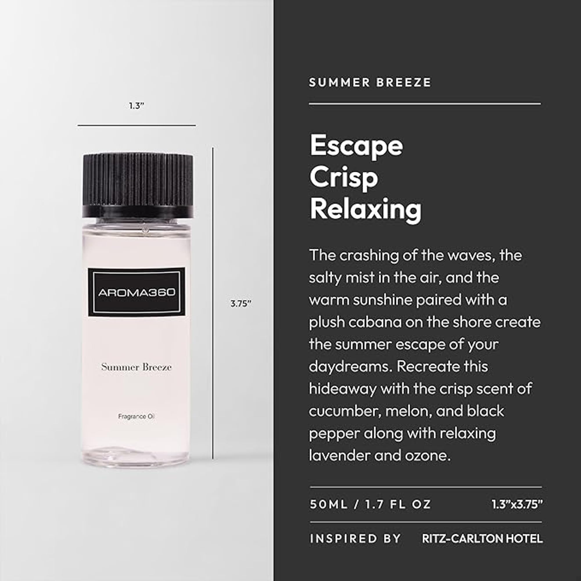 Aroma360 Summer Breeze: notes de concombre, melon et violette.