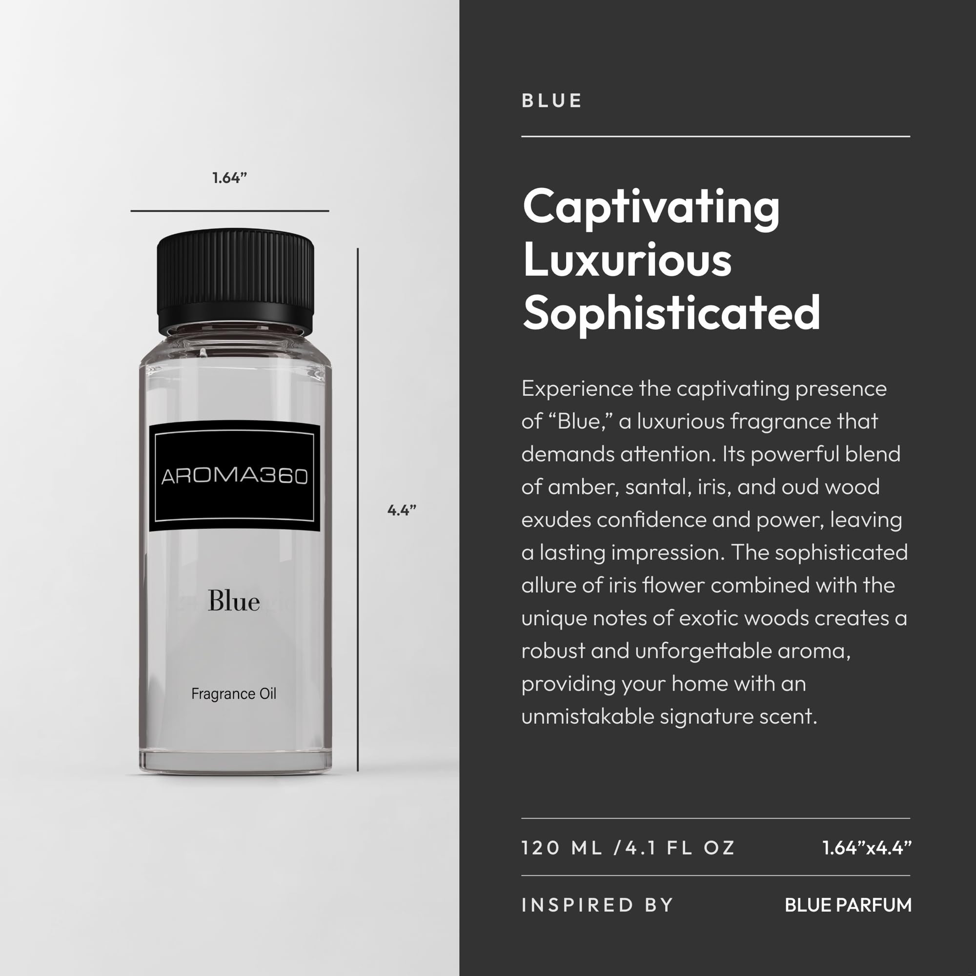 Aroma360 notes olfactives jasmin et ambre pour une touche sophistiquée.