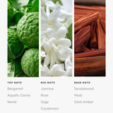 Aroma360 Ocean Eyes : scène salon, parfume avec sophistication.