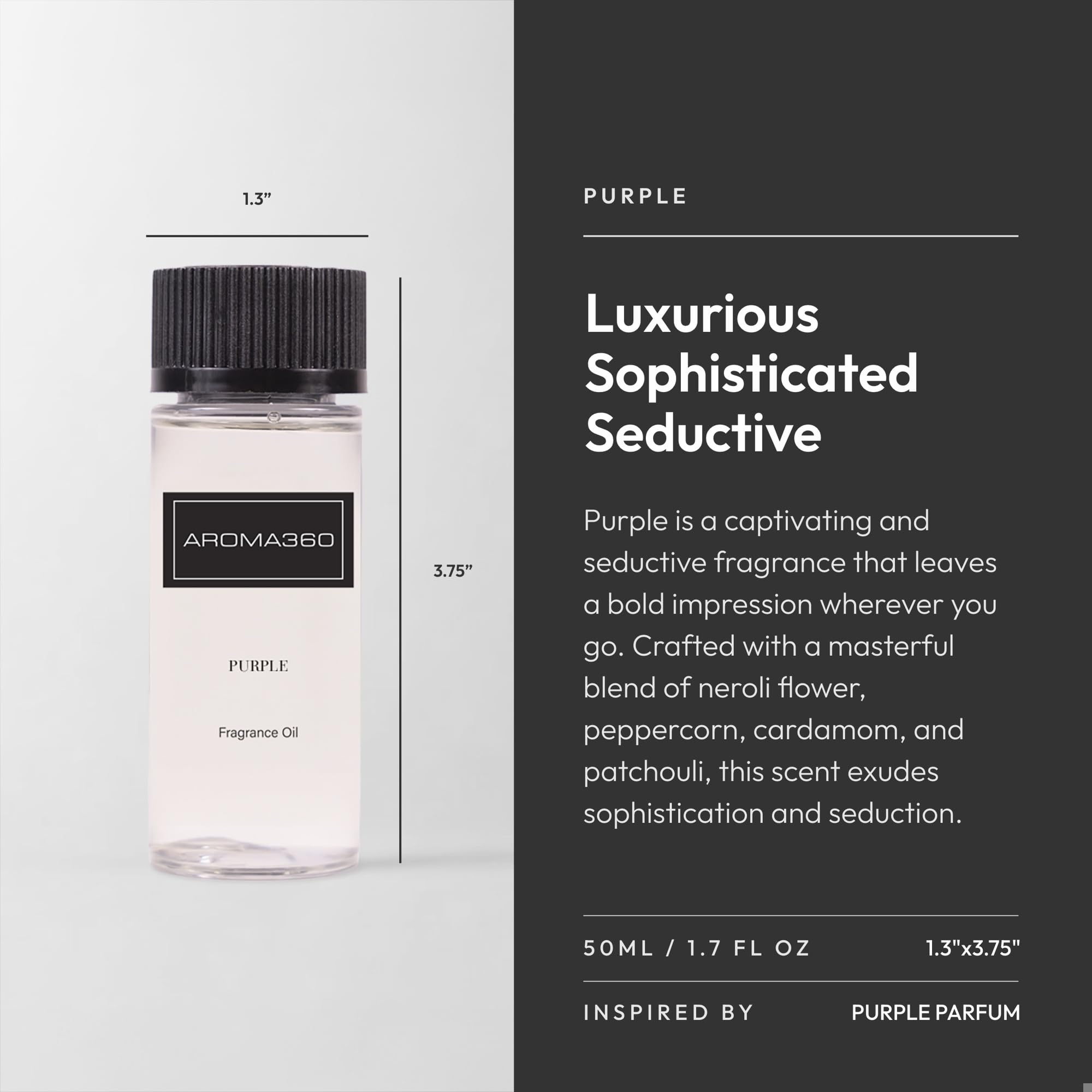 Arome Aroma360 Pourpre: notes de néroli pour une senteur lumineuse.