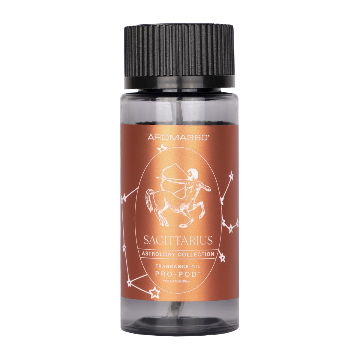 Aroma360 Sagittarius Pro-Pod huile — bouteille élégante prête à diffuser une senteur luxueuse