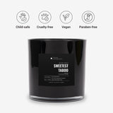 Aroma360 Sweetest Taboo bougie-luxe flamme claire apportant chaleur.