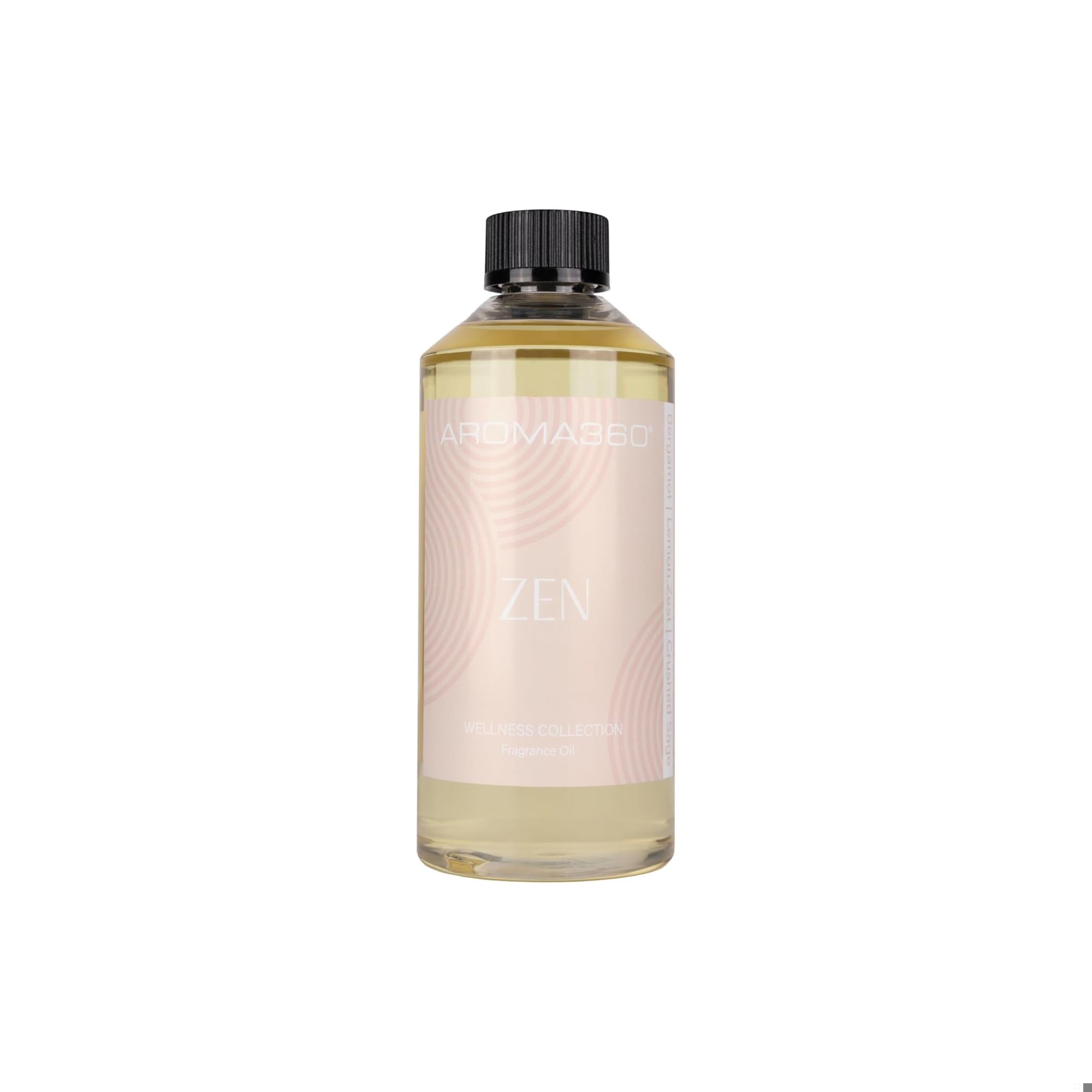 Aroma360 Zen – huile pour diffuseur bergamote et zeste de citron, favorise concentration et détente.