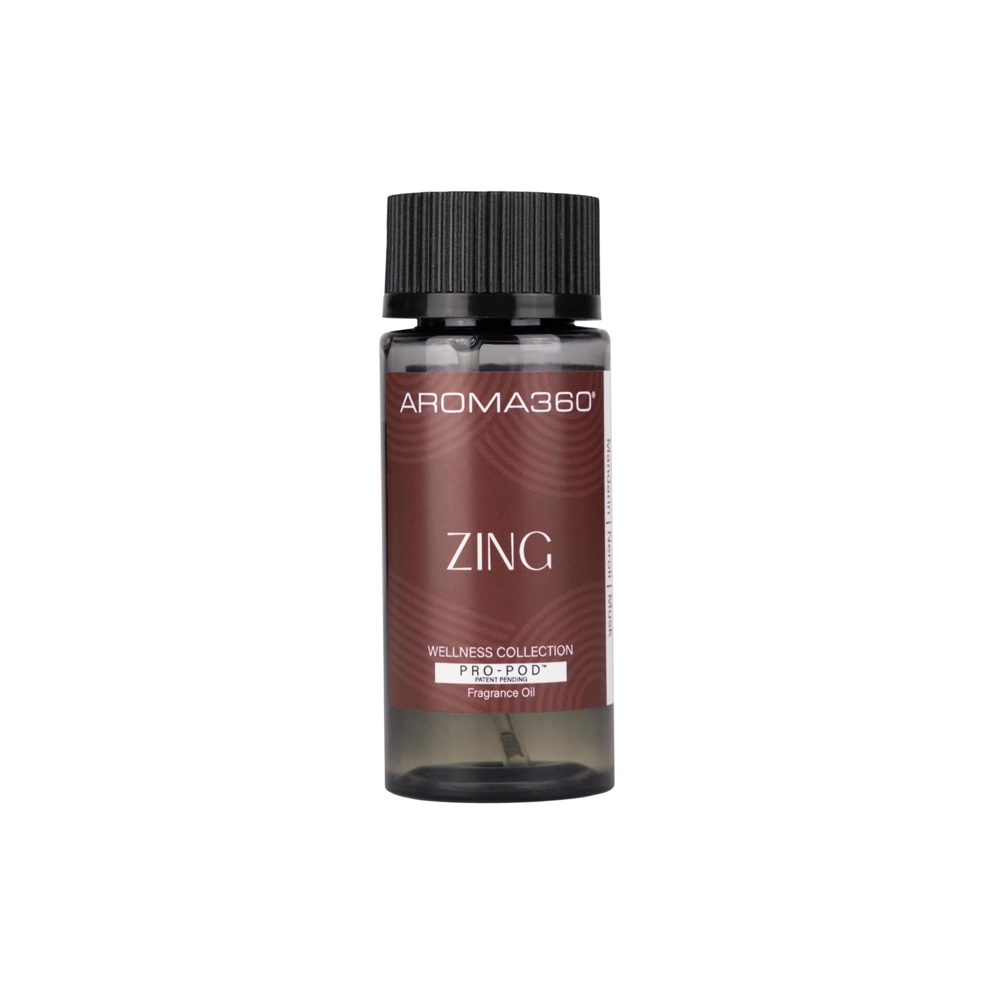 Aroma360 Zing Pro-Pod – flacon d'huile pour diffuseur mandarine-neroli-musc, revitalisant pour espace