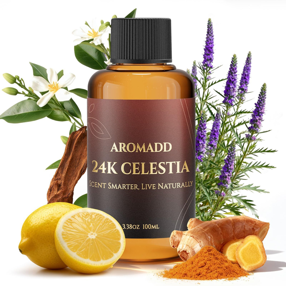 Aromadd 24K Celestia diffuseur bouteille pour une ambiance luxueuse durable.