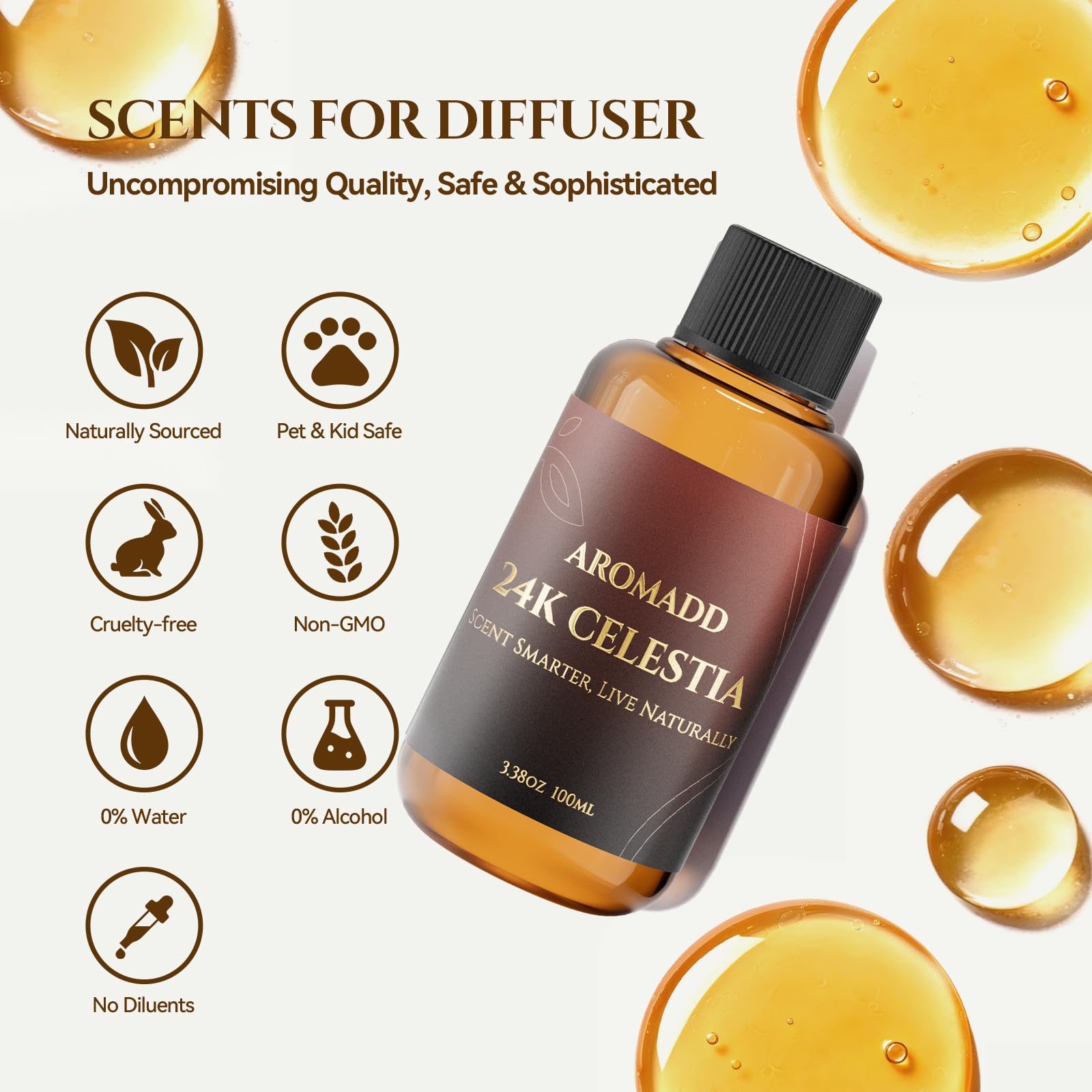 Aromadd 24K Celestia, diffusion longue durée adaptée aux diffuseurs à faible apport.