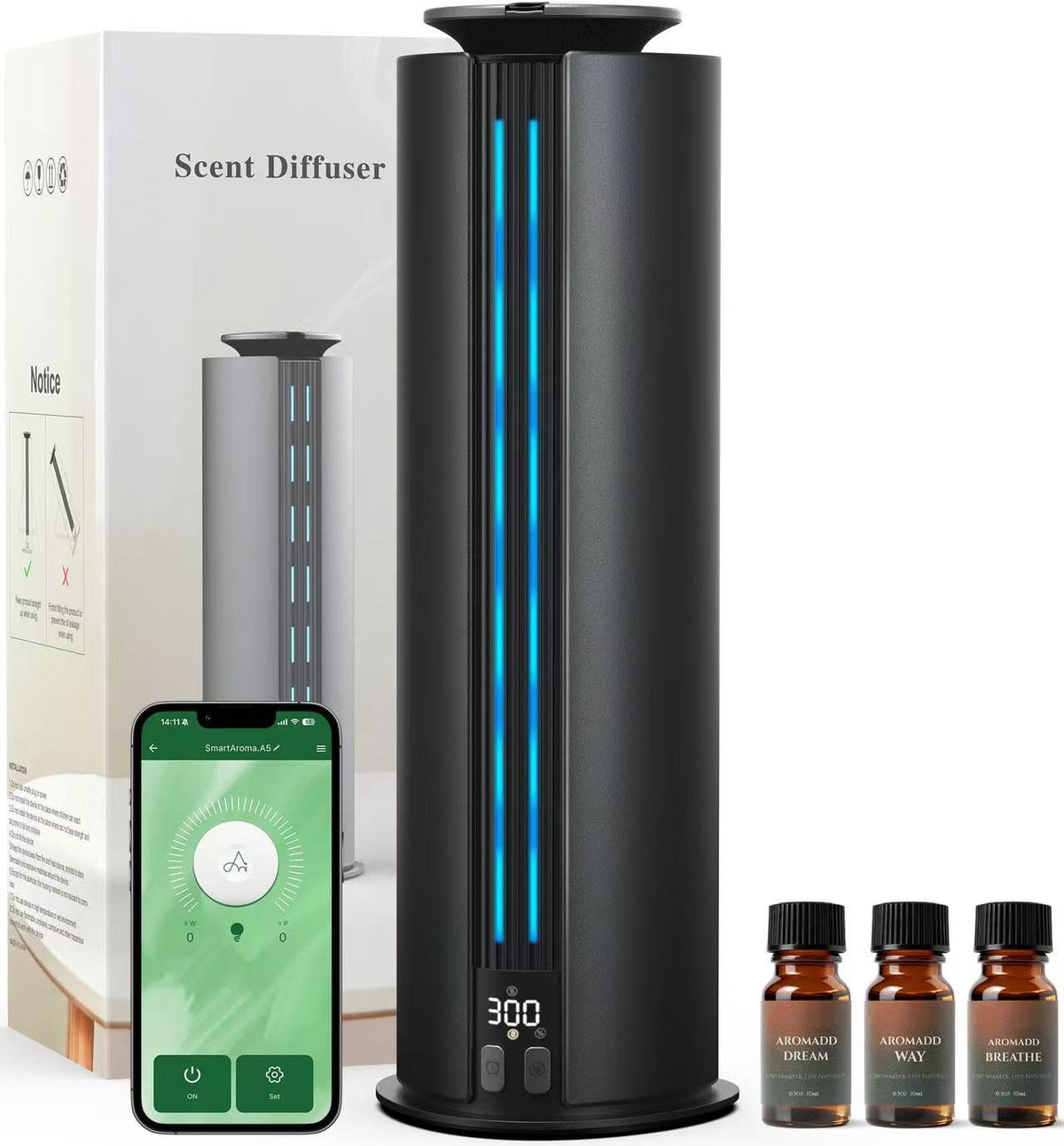 Aromadd diffuseur-portable sans eau, diffusion silencieuse pour maison et bureau.
