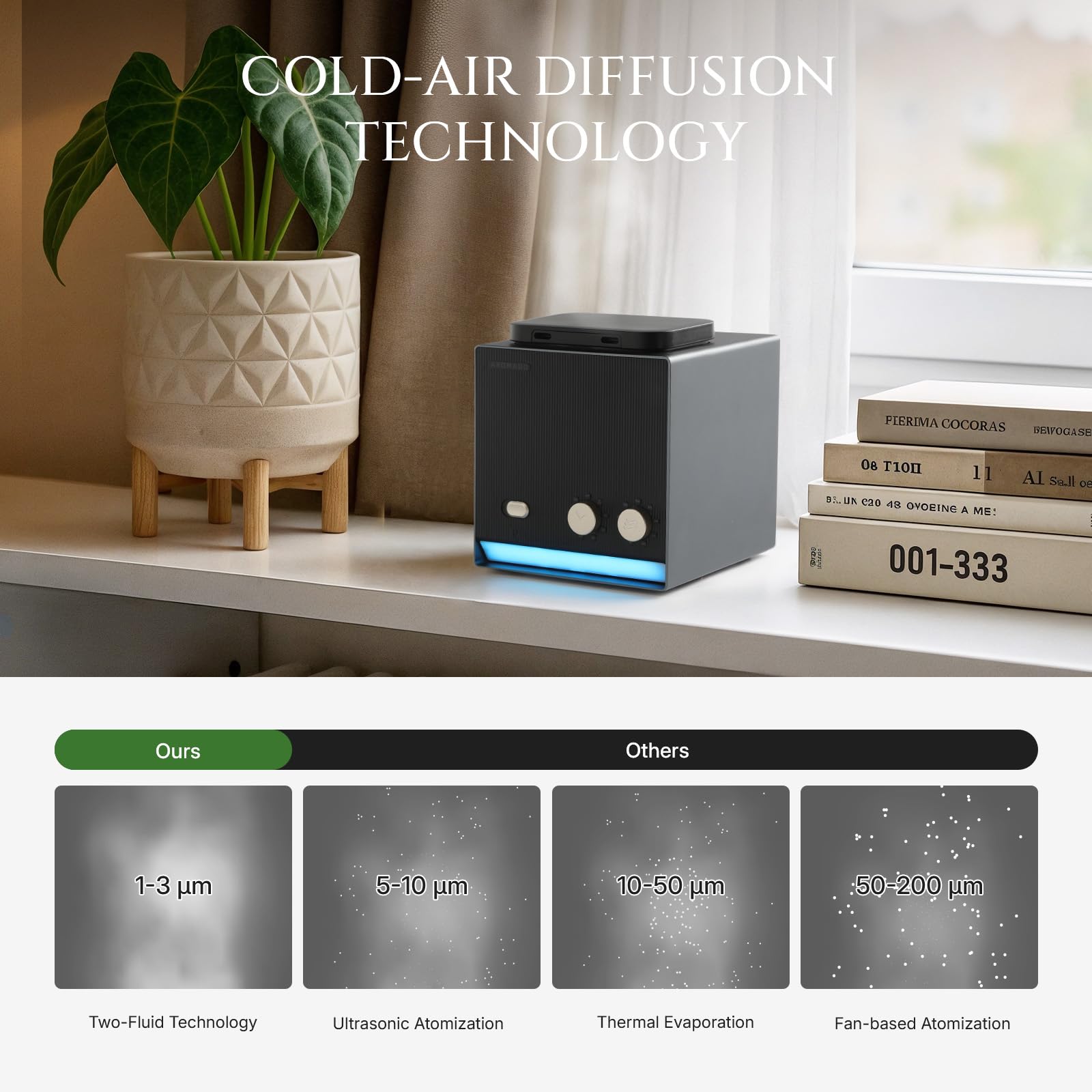 Aromadd diffuseur sans eau, idéal pour créer une ambiance spa à domicile.