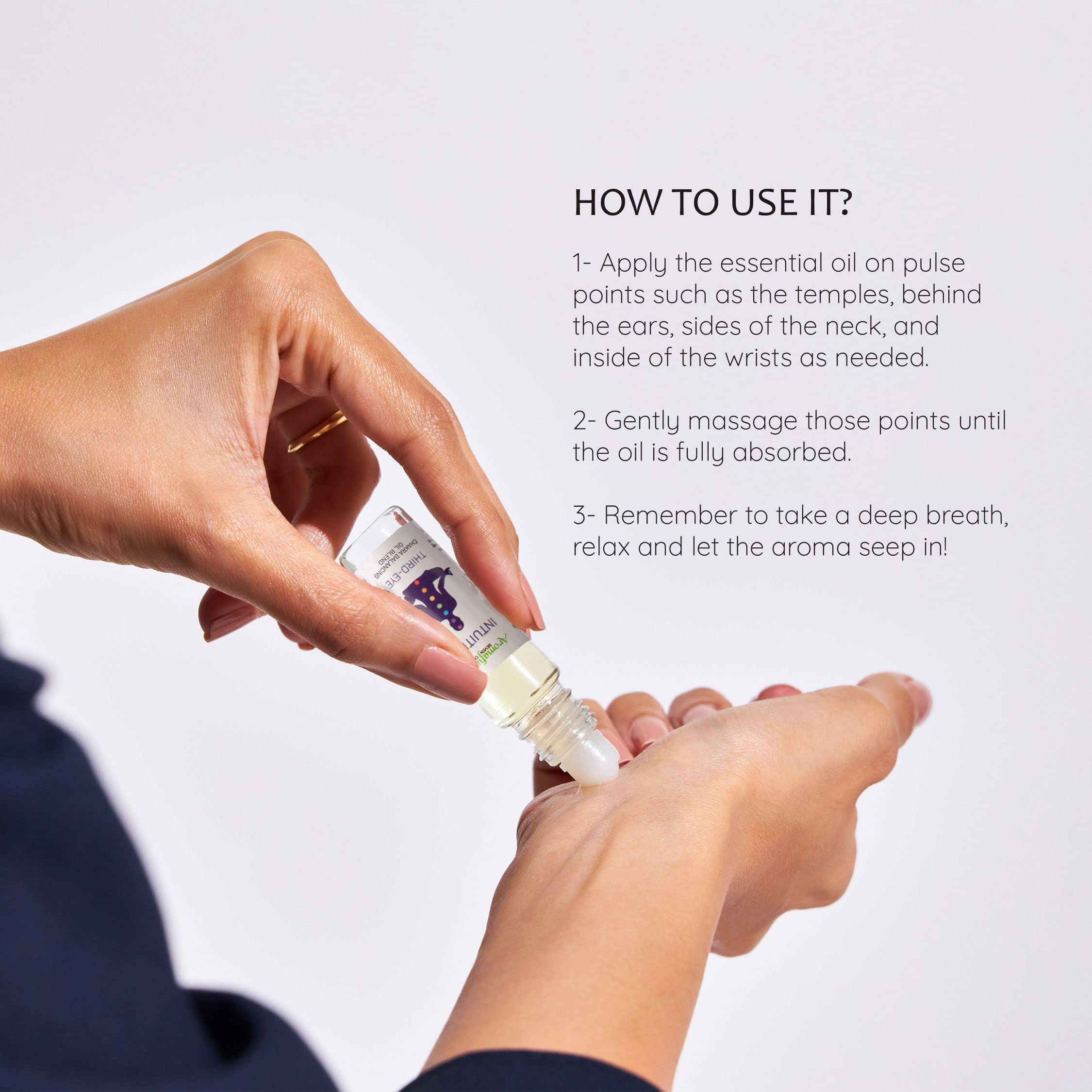 Aromafume Ajna application sur les tempes, usage rapide.