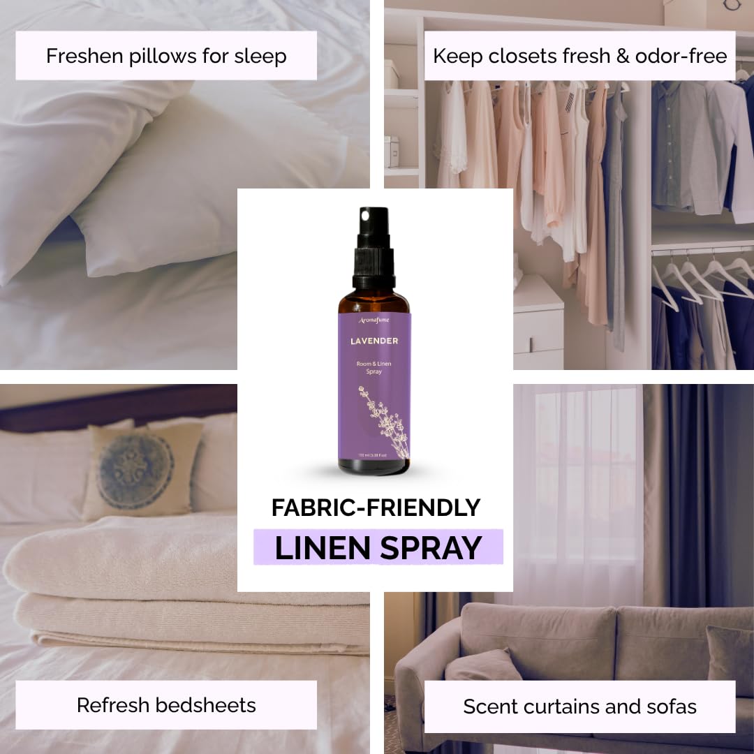 Aromafume Lavande: brume-draps pour literie parfumée et fraîche