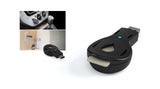 Branchement USB Aromakey sur ordinateur noir pour diffusion sans fil.