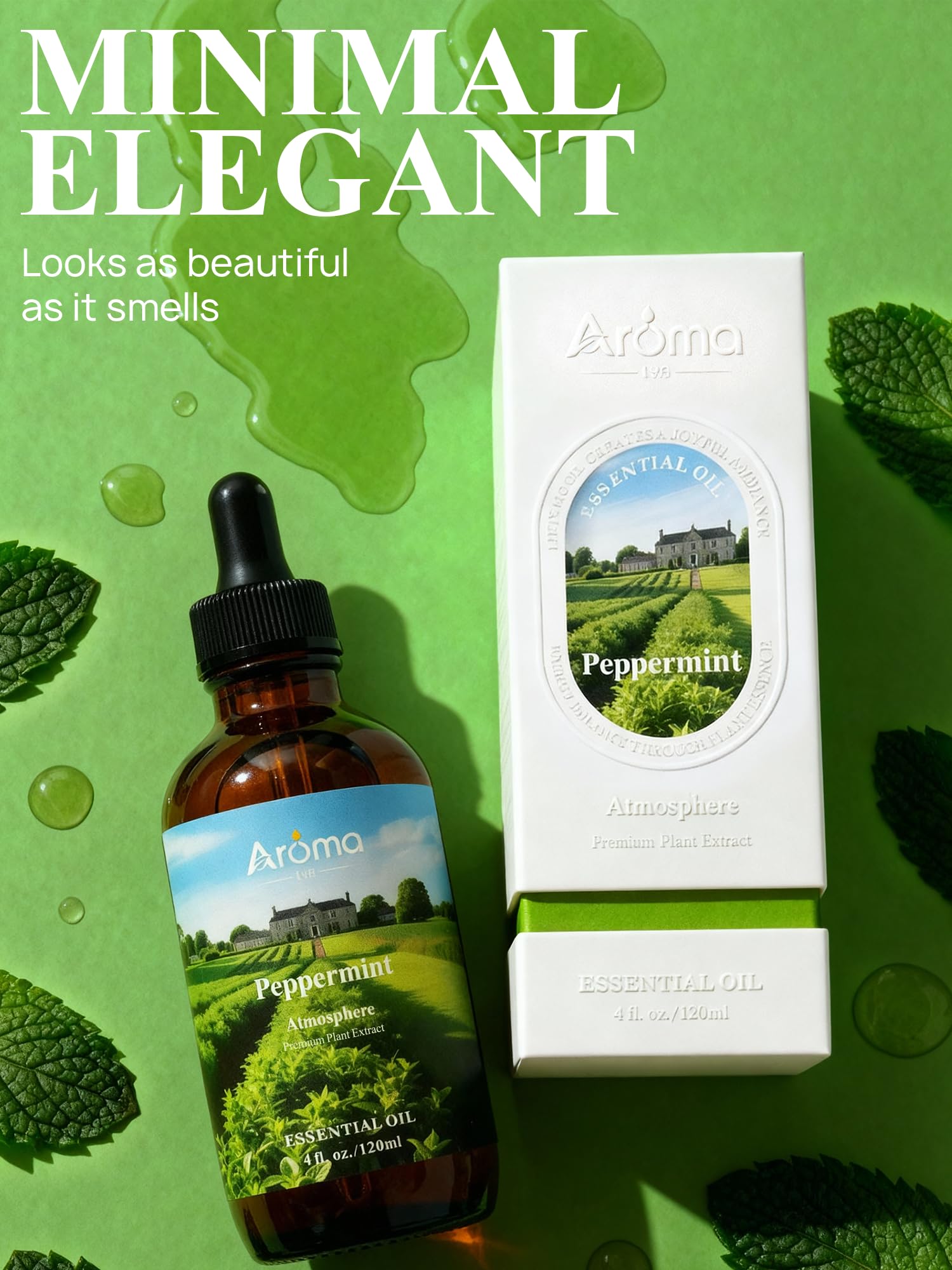 Aromalya Huile Menthe – nettoyants maison au parfum frais.