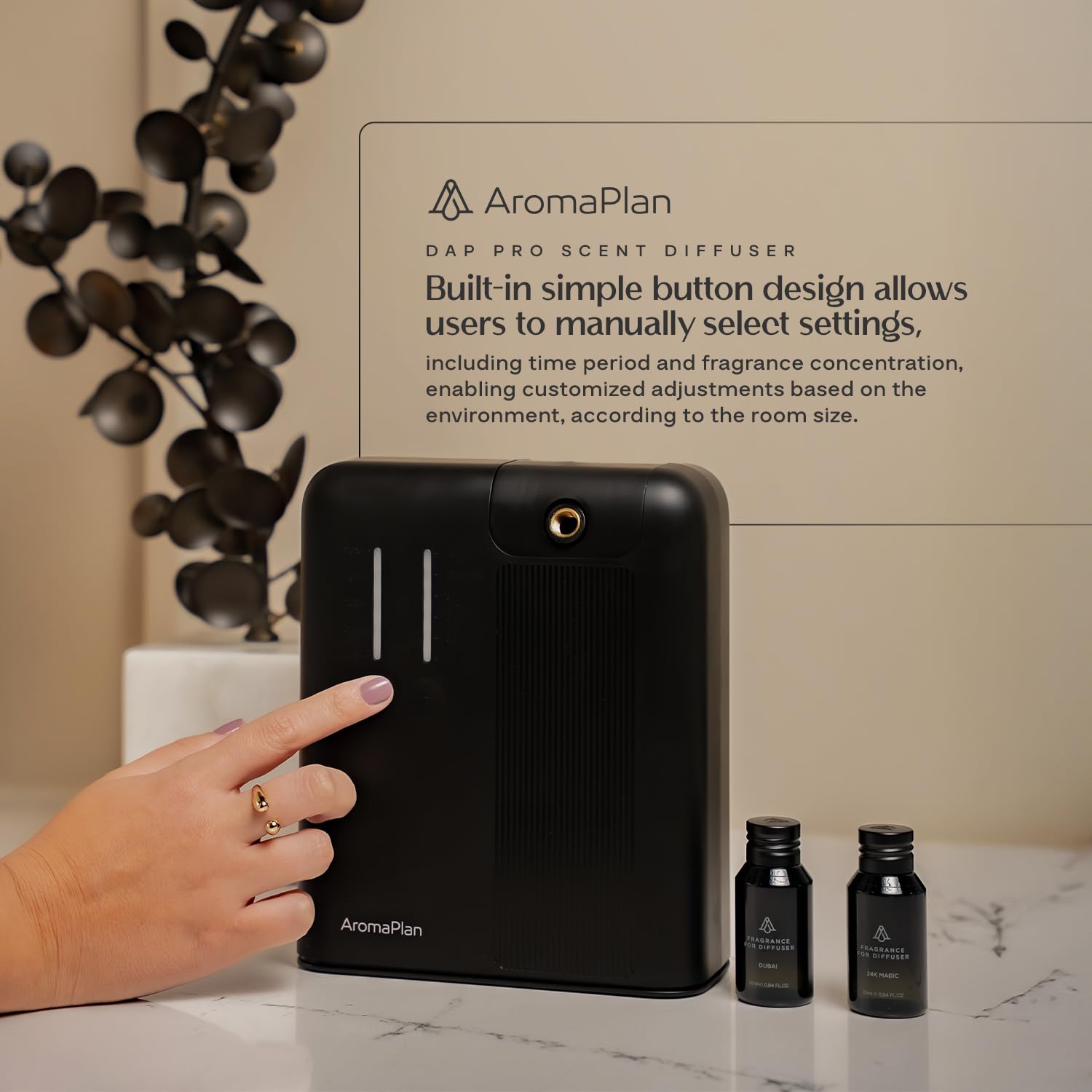 AROMAPLAN AromaPlan-collection-5-options-programmation : programmation flexible pour timing précis.