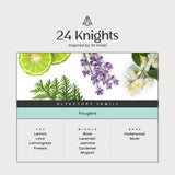 AROMAPLAN parfum hôtel 24 Knights - ambiance premium en chambre et bureau.