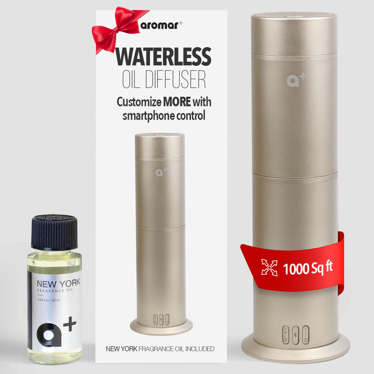 Aromar diffuseur smart sans eau et senteur New York dans le salon.