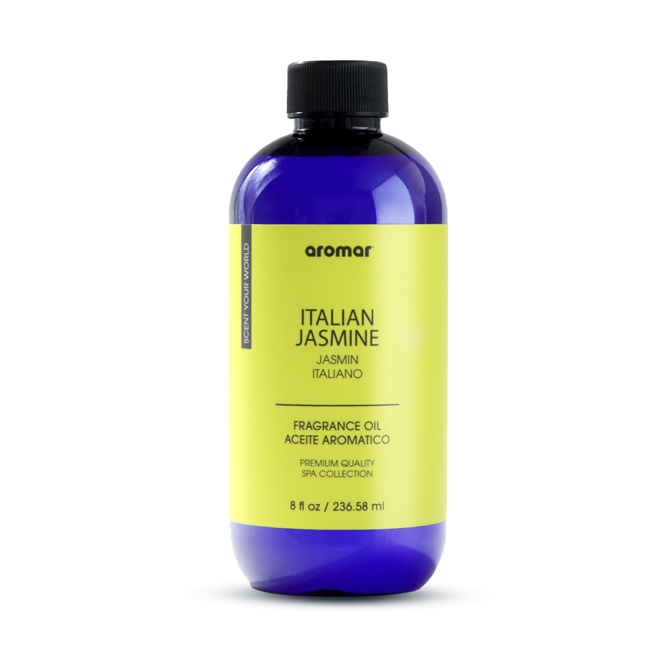 Aromar huile parfum premium Jasmine Italien, bouteille pour diffusion atmosphère florale.