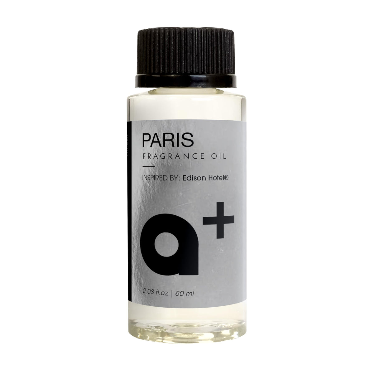 Aromar+ Paris bouteille huile fragrance, ambiance élégante et durable.