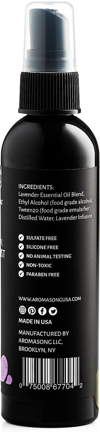 Ingrédients naturels Aromasong Lavande: huiles essentielles et extraits végétaux.
