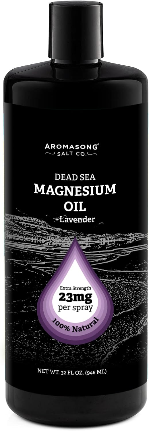 Aromasong Magnésium Spray Lavande, bouteille-refill 32oz, pratique et apaisante au quotidien.