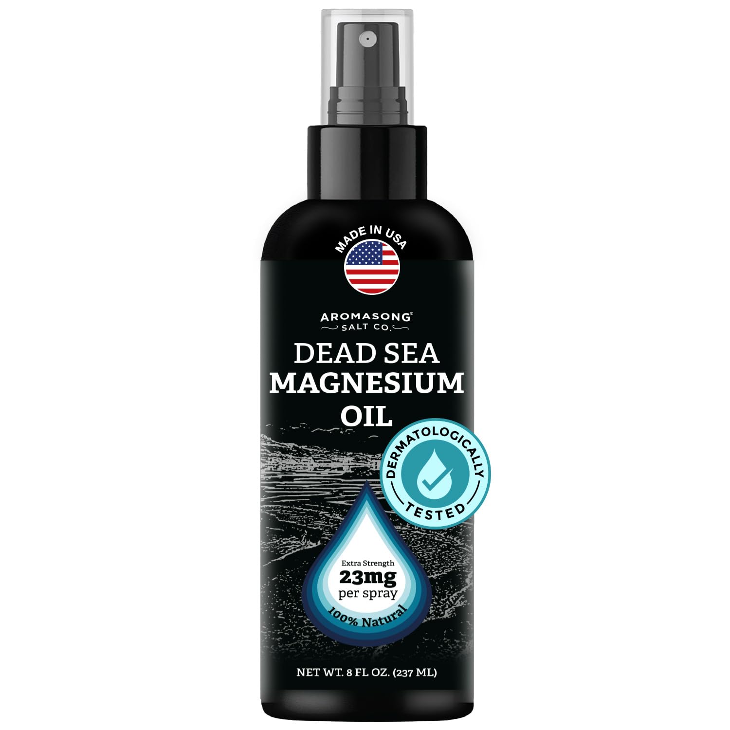Aromasong Magnesium Spray bouteille ouverte pour pieds détendus